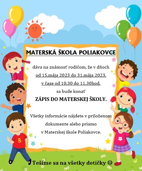 Zápis do MŠ